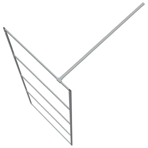 vidaXL Shower Screen for Walk-In Shower Silver 80x195 cm Tempered Glass Clear