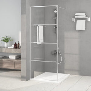 vidaXL Shower Screen for Walk-In Shower Silver 80x195 cm Tempered Glass Clear