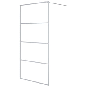 vidaXL Walk-in Shower Screen Silver 100x195 cm Tempered Clear Glass