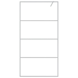 vidaXL Walk-in Shower Screen Silver 100x195 cm Tempered Clear Glass