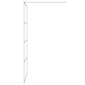 vidaXL Walk-in Shower Screen Silver 100x195 cm Tempered Clear Glass