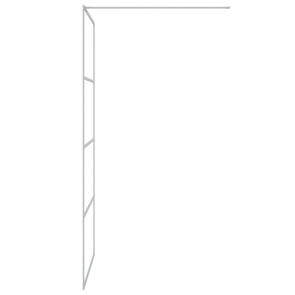 vidaXL Walk-in Shower Screen Silver 100x195 cm Tempered Clear Glass