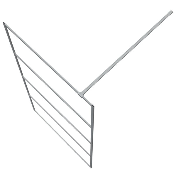 vidaXL Walk-in Shower Screen Silver 100x195 cm Tempered Clear Glass