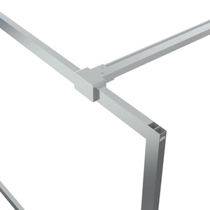 vidaXL Walk-in Shower Screen Silver 100x195 cm Tempered Clear Glass