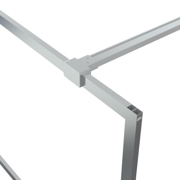 vidaXL Walk-in Shower Screen Silver 100x195 cm Tempered Clear Glass