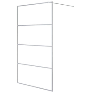 vidaXL Walk-in Shower Screen Silver 115x195 cm ESG Clear Glass