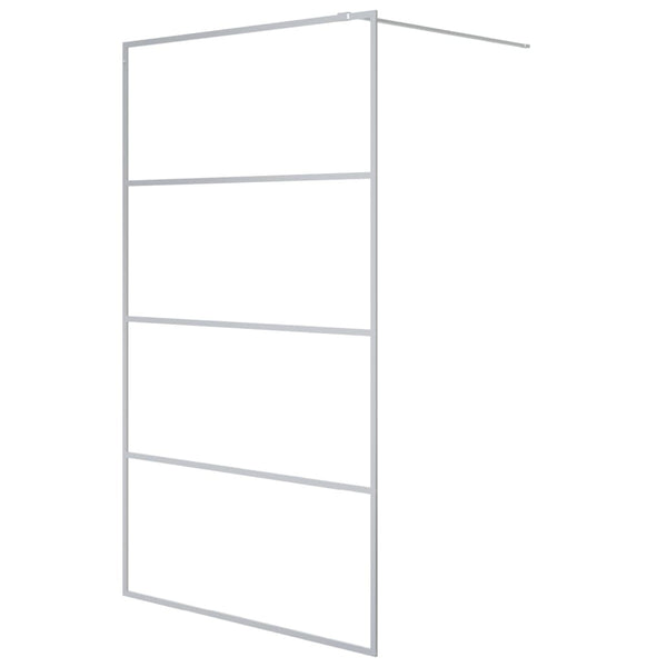 vidaXL Walk-in Shower Screen Silver 115x195 cm ESG Clear Glass