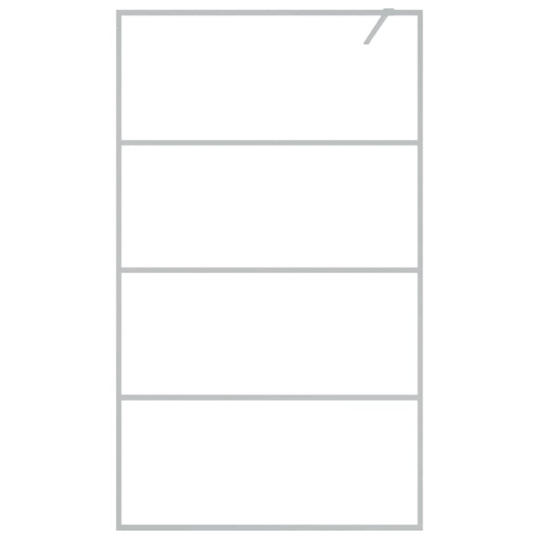 vidaXL Walk-in Shower Screen Silver 115x195 cm ESG Clear Glass