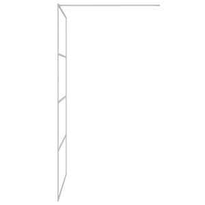 vidaXL Walk-in Shower Screen Silver 115x195 cm ESG Clear Glass