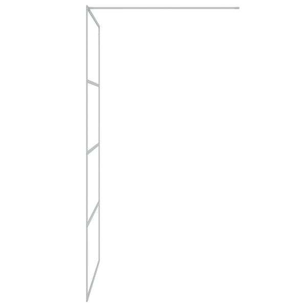 vidaXL Walk-in Shower Screen Silver 115x195 cm ESG Clear Glass