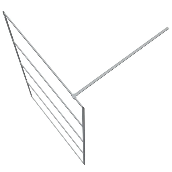 vidaXL Walk-in Shower Screen Silver 115x195 cm ESG Clear Glass