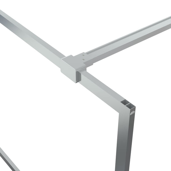 vidaXL Walk-in Shower Screen Silver 115x195 cm ESG Clear Glass