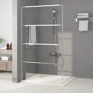 vidaXL Walk-in Shower Screen Silver 115x195 cm ESG Clear Glass