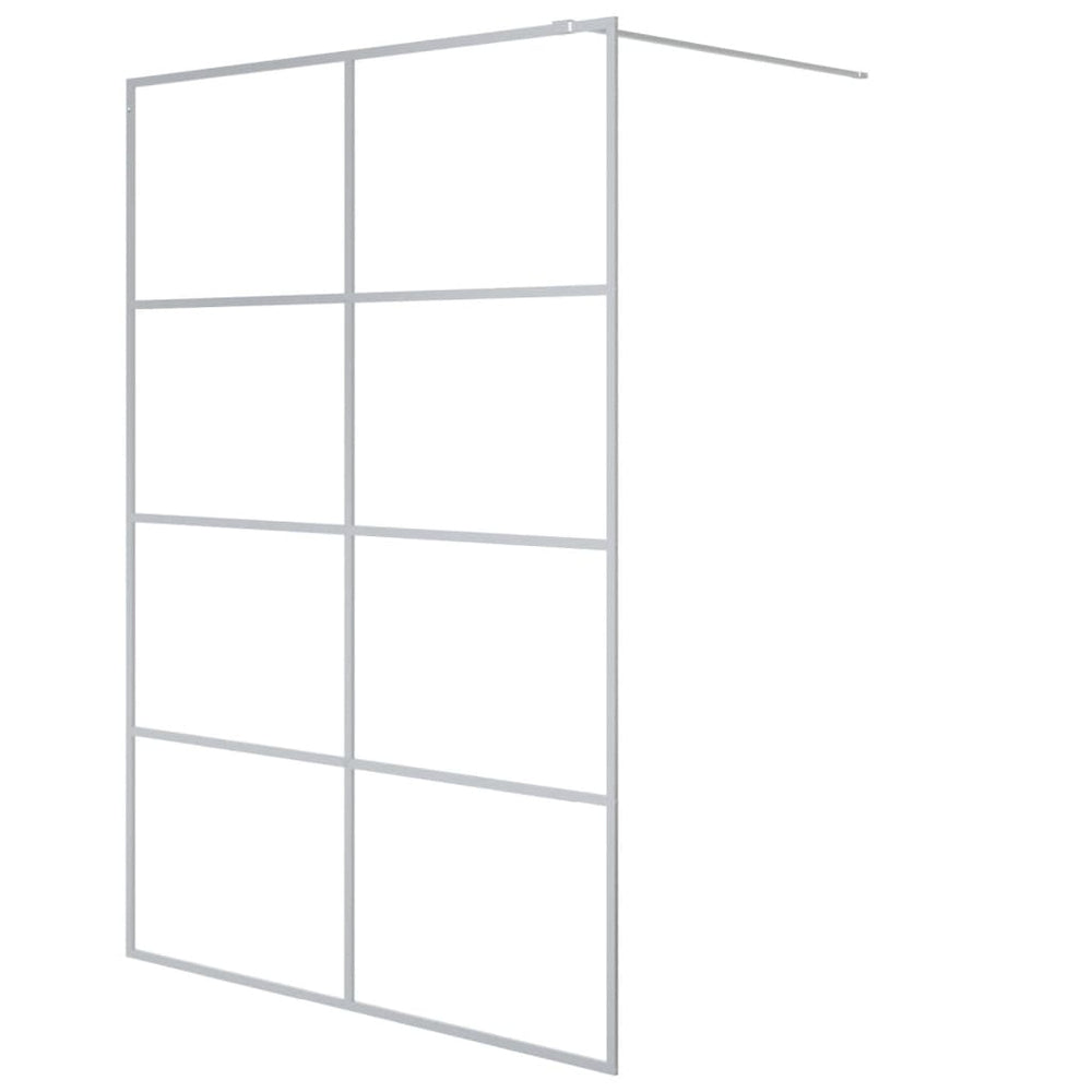 vidaXL Walk-in Shower Screen Silver 140x195 cm Tempered Clear Glass