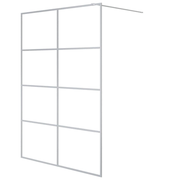 vidaXL Walk-in Shower Screen Silver 140x195 cm Tempered Clear Glass