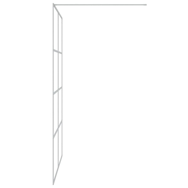 vidaXL Walk-in Shower Screen Silver 140x195 cm Tempered Clear Glass