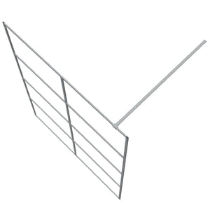 vidaXL Walk-in Shower Screen Silver 140x195 cm Tempered Clear Glass