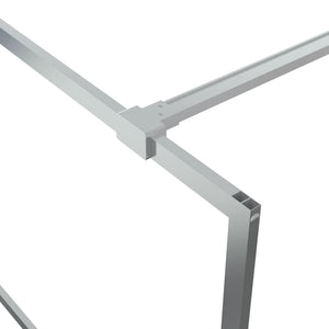 vidaXL Walk-in Shower Screen Silver 140x195 cm Tempered Clear Glass