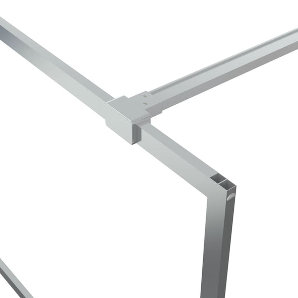 vidaXL Walk-in Shower Screen Silver 140x195 cm Tempered Clear Glass