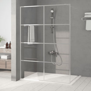 vidaXL Walk-in Shower Screen Silver 140x195 cm Tempered Clear Glass