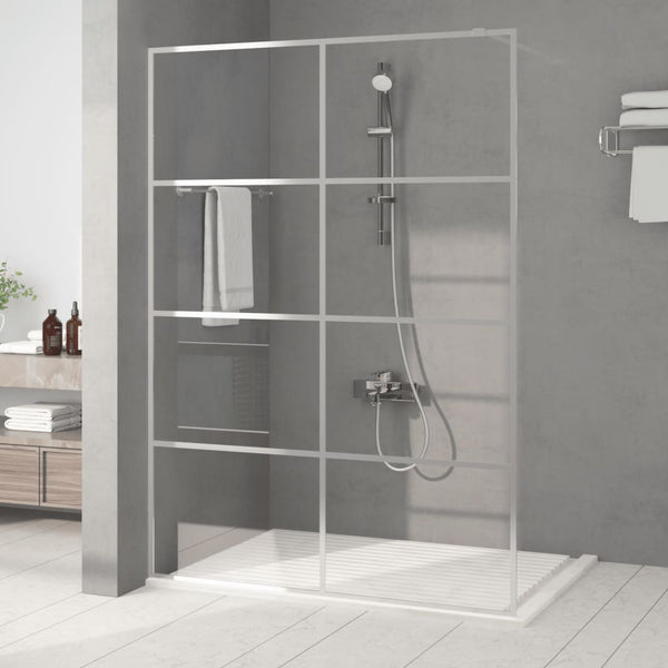 vidaXL Walk-in Shower Screen Silver 140x195 cm Tempered Clear Glass
