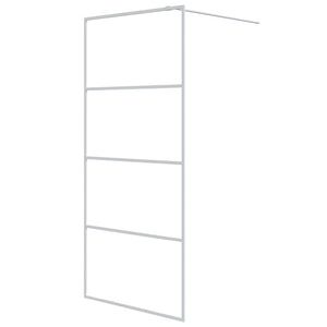 vidaXL Walk-in Shower Screen White 90x195 cm ESG Clear Glass
