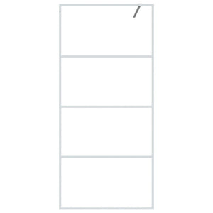 vidaXL Walk-in Shower Screen White 90x195 cm ESG Clear Glass