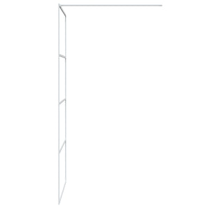 vidaXL Walk-in Shower Screen White 90x195 cm ESG Clear Glass