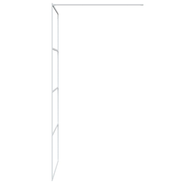 vidaXL Walk-in Shower Screen White 90x195 cm ESG Clear Glass