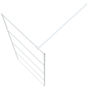 vidaXL Walk-in Shower Screen White 90x195 cm ESG Clear Glass