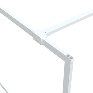 vidaXL Walk-in Shower Screen White 90x195 cm ESG Clear Glass