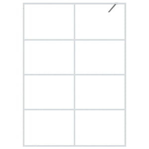 vidaXL Walk-in Shower Screen White 140x195 cm Tempered Clear Glass