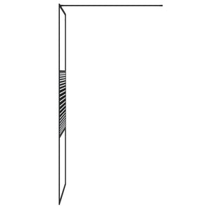 vidaXL Walk-in Shower Screen Black 80x195 cm ESG Safety Glass Clear