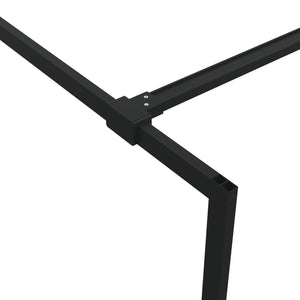 vidaXL Walk-in Shower Screen Black 80x195 cm ESG Safety Glass Clear