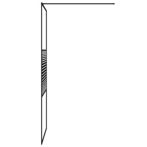 vidaXL Walk-in Shower Screen Black 90x195 cm ESG Safety Glass Clear