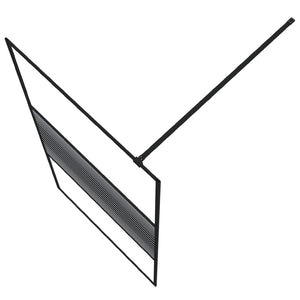 vidaXL Shower Screen for Walk-in Shower Black 100x195 cm Tempered Glass Clear