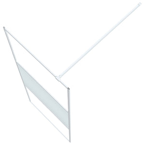 vidaXL Walk-in Shower Screen White 80x195 cm Tempered Clear Glass