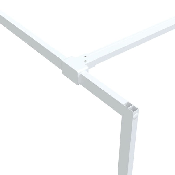 vidaXL Walk-in Shower Screen White 90x195 cm ESG Clear Glass