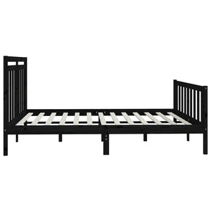 vidaXL Solid Wood Bed Black Pine 180x200 cm
