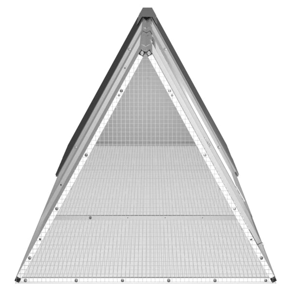 vidaXL Rabbit Hutch Anthracite 302.5x80.5x71 cm Galvanised Steel