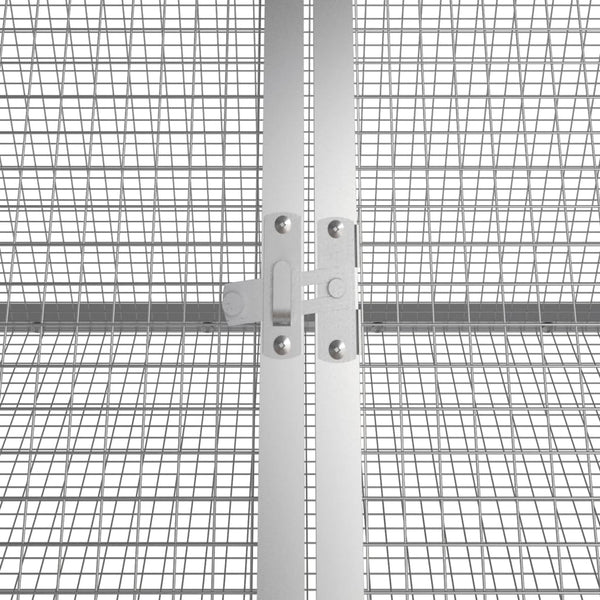 vidaXL Rabbit Hutch Anthracite 302.5x80.5x71 cm Galvanised Steel