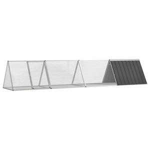 vidaXL Rabbit Cage Anthracite 403.5x80.5x71 cm Galvanized Steel