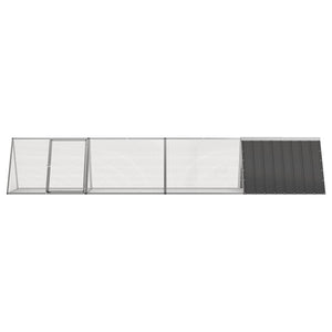 vidaXL Rabbit Cage Anthracite 403.5x80.5x71 cm Galvanized Steel