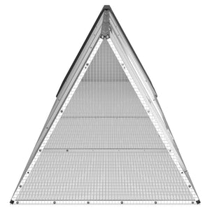 vidaXL Rabbit Cage Anthracite 403.5x80.5x71 cm Galvanized Steel