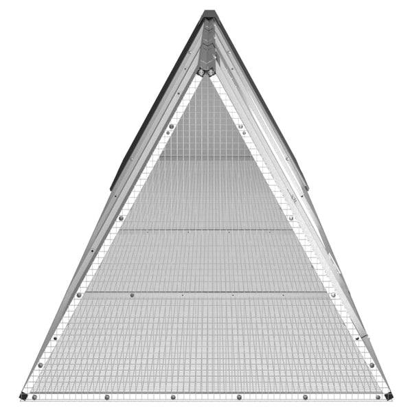vidaXL Rabbit Cage Anthracite 403.5x80.5x71 cm Galvanized Steel
