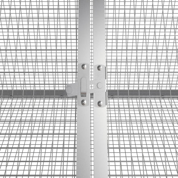 vidaXL Rabbit Cage Anthracite 403.5x80.5x71 cm Galvanized Steel