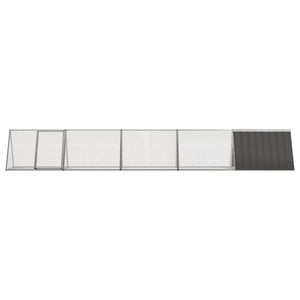 vidaXL Rabbit Hutch Anthracite 504.5x80.5x71 cm Galvanised Steel