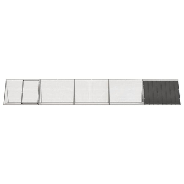 vidaXL Rabbit Hutch Anthracite 504.5x80.5x71 cm Galvanised Steel
