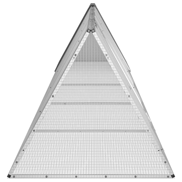 vidaXL Rabbit Hutch Anthracite 504.5x80.5x71 cm Galvanised Steel