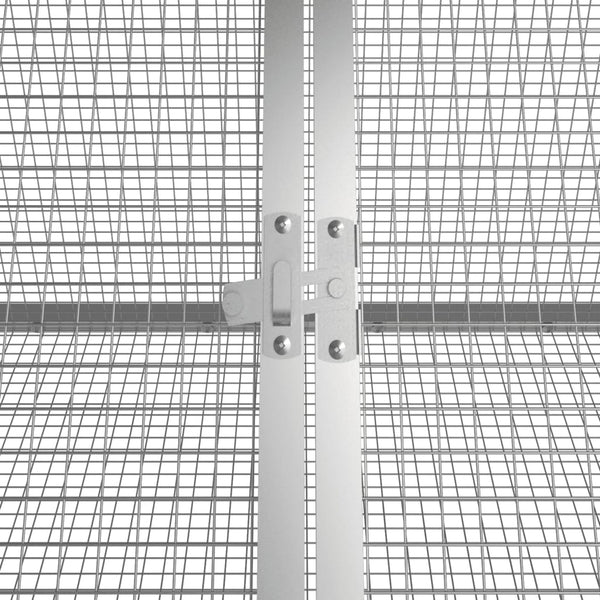 vidaXL Rabbit Hutch Anthracite 504.5x80.5x71 cm Galvanised Steel